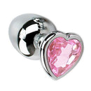 Plug Anal Cônico com Cristal Formato Coração P Sexy Import