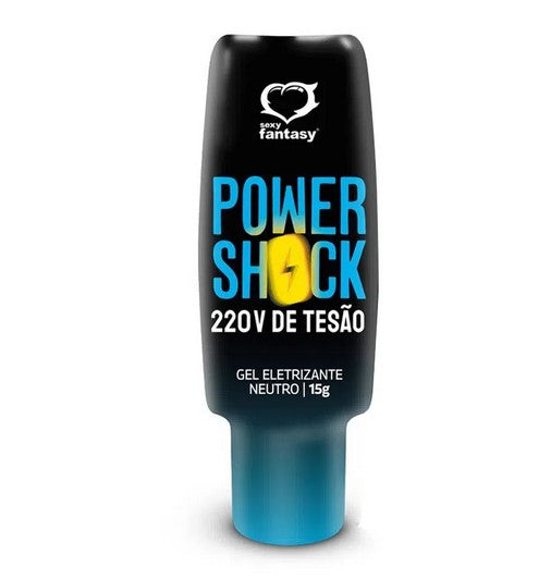 Power Shock 220 V de Tesão Gel Eletrizante Neutro 15g Sexy Fantasy