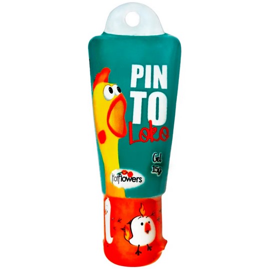 Pinto Loko Gel Estimulante Masculino que Esquenta 15g Linha Brasileirinhos Hot Flowers