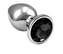Plug Anal de Aço Inoxidável com Cristal Arredondado Sexy Import Tamanho P