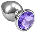 Plug Anal de Aço Inoxidável com Cristal Arredondado Sexy Import Tamanho P