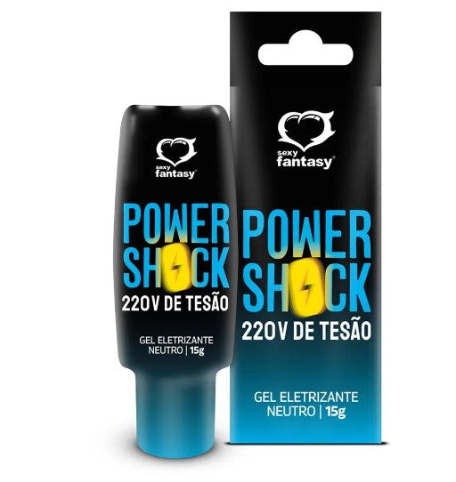 Power Shock 220 V de Tesão Gel Eletrizante Neutro 15g Sexy Fantasy
