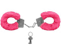 Algema de Metal Pelúcia Revestida Fur Love Cuffs Sexy Import