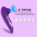 Vibrador Sugador de Clitóris Recarregável - 10 Modos de Vibrações - Estimulador clitoriano