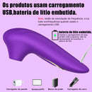 Vibrador Sugador de Clitóris Recarregável - 10 Modos de Vibrações - Estimulador clitoriano