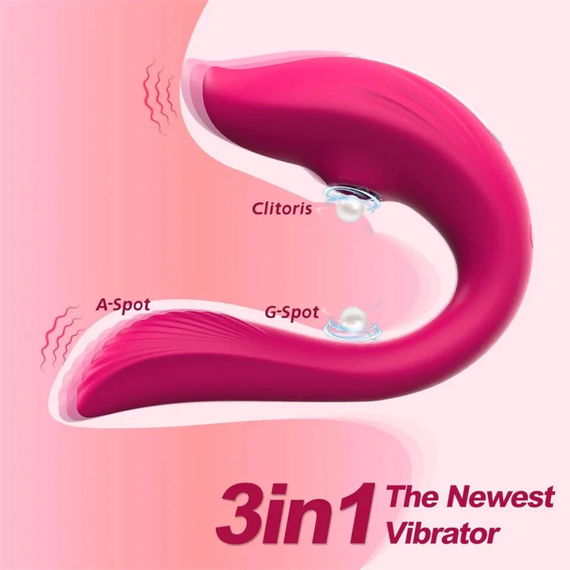 Vibrador Casal com Sucção de Blutooth Cotrole via Aplicativo