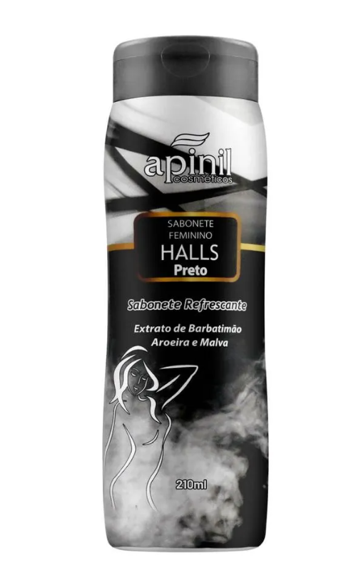 Sabonete Íntimo Feminino Refrescante de Halls Preto 200ml