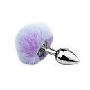 Plug Anal em Metal 7cm com Pompom Colorido Miss Collection